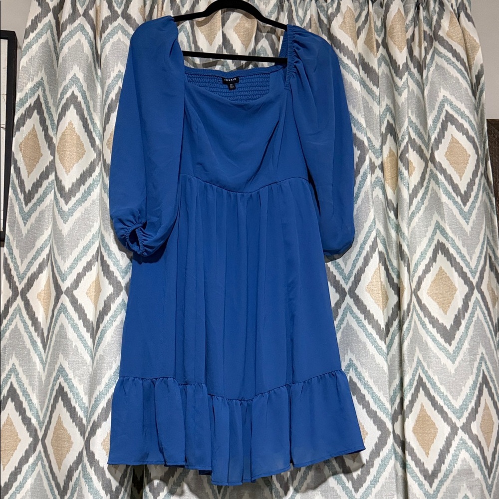 Torrid Cobalt Blue Long Sleeve Dress